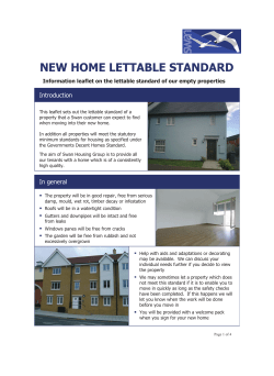 new home lettable standard