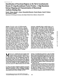 Identification of Functional Regions on the Tail of Acanthamoeba