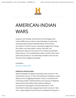 American-Indian Wars - Native American History
