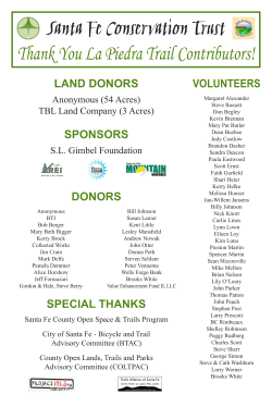 La Piedra Thank You - Santa Fe Conservation Trust