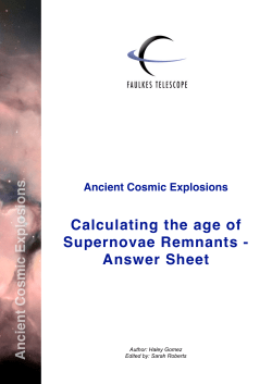 ACE - Calculating the age of Supernovae Remnants