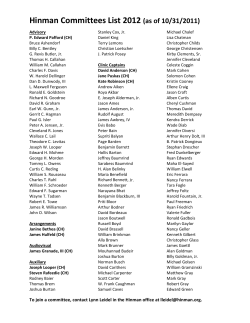 Hinman Committees List 2012 (as of 10/31/2011)