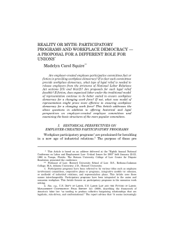 Realty or Myth: Participatory Programs and