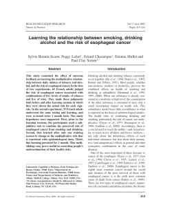 Learning the relationship between smoking, drinking alcohol and