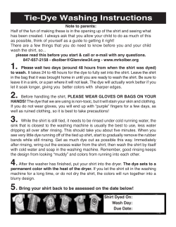 Tie-Dye Washing Instructions