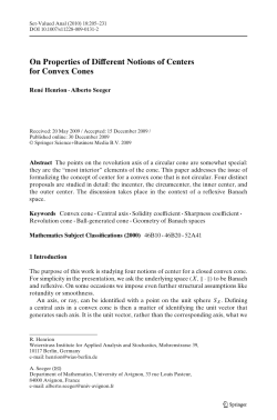 On Properties of Different Notions of Centers for Convex Cones