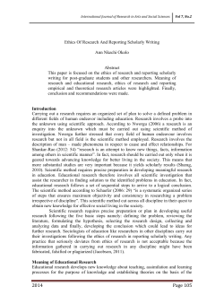 International Journal of Research in Arts and Social Sciences