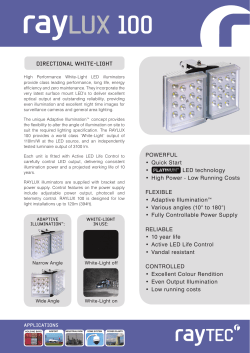RAYLUX 100 Datasheet