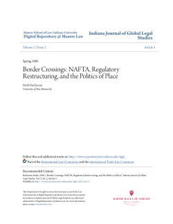 NAFTA, Regulatory Restructuring, and the Politics of Place