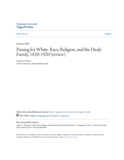 Passing for White: Race, Religion, and the Healy