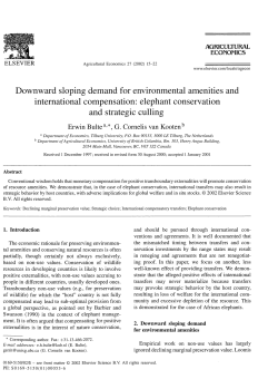 Downward sloping demand for environmental