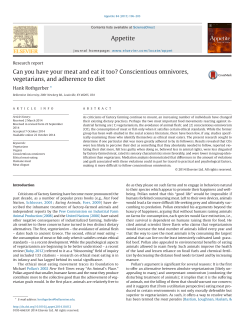 Can you have your meat and eat it too? Conscientious omnivores