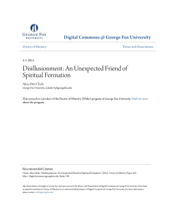 Disillusionment: An Unexpected Friend of Spiritual Formation