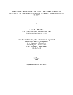 AN HEDONOMIC EVALUATION OF PLEASURABLE HUMAN