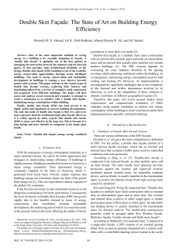 Double Skin Fa&ccedil;ade: The State of Art on Building Energy Efficiency