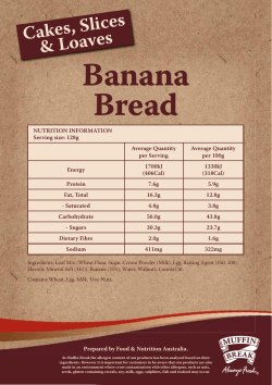 Banana Bread - Muffin Break