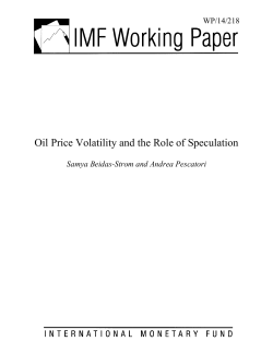 Oil Price Volatility and the Role of Speculation
