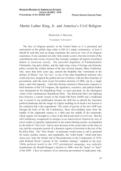 Martin Luther King, Jr. and America`s Civil Religion