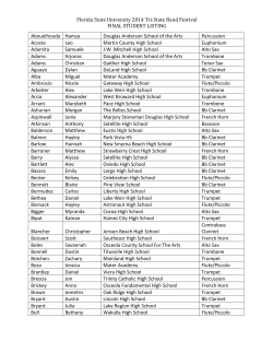FINAL Tri-State listing - FSU College of Music