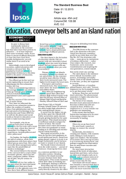 Education, conveyor belts and an island nation
