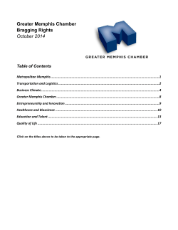 Greater Memphis Chamber Bragging Rights October 2014