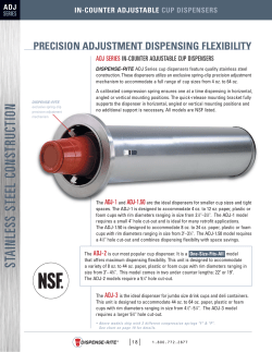 ADJ Series In-Counter Adjustable Cup Dispensers - Dispense-Rite