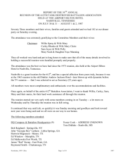 612th Newsletter, 1987