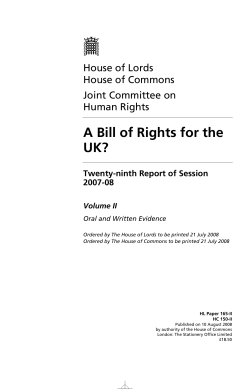 A Bill of Rights for the UK?