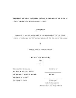 CAROTENOID AND FRUIT DEVELOPMENT EFFECTS ON