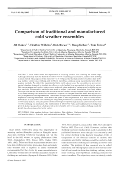 Comparison of traditional and manufactured cold