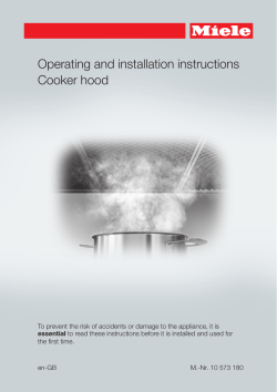 Operating and installation instructions Cooker hood