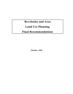 Revelstoke and Area Land Use Planning