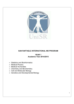 Student Guide A.Y 2014.2015 - Universit&agrave; Vita