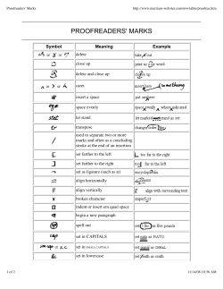 Proofreaders` Marks