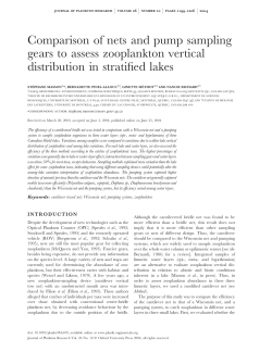 Comparison of nets and pump sampling gears to