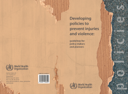 Developing policies to prevent injuries and violence