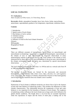 local climates