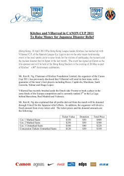 Kitchee and Villarreal in CANON CUP 2011 To Raise Money for