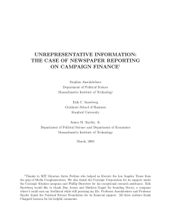 unrepresentative information: the case of newspaper reporting on