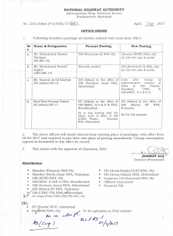Office Order No,482 (24-April-17)