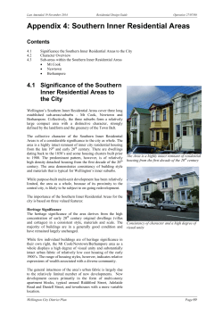 Appendix 4: Southern Inner Residential Areas