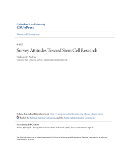 Survey Attitudes Toward Stem Cell Research
