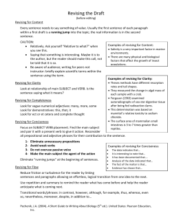 Revising the Draft