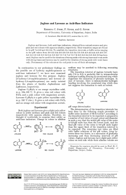 Juglone and Lawsone as Acid