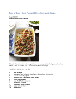 Taste of Home &ndash; Great Flavors Chicken Concentrate Recipes