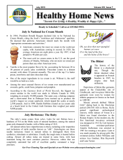 The Bikini July Is National Ice Cream Month July Birthstone: The Ruby