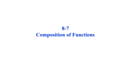 8-7 Composition of Functions