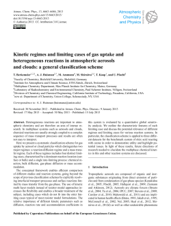 Kinetic regimes and limiting cases of gas uptake and heterogeneous