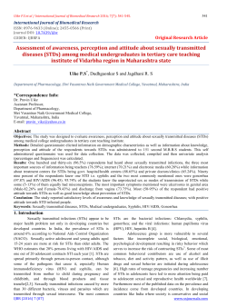 Assessment of awareness, perception and attitude about sexually