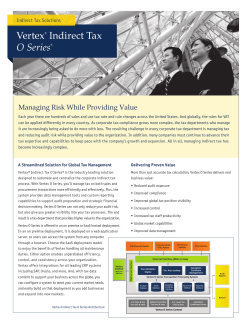 Vertex Indirect Tax O Series